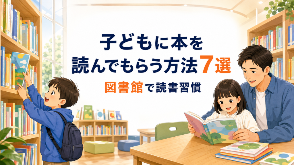 子どもに本を読んでもらう方法7選と図書館で読書習慣をつけるコツ