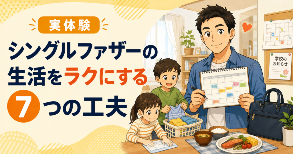 シングルファザーの生活をラクにする7つの工夫