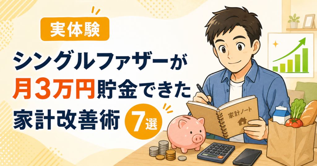 シングルファザーが月3万円貯金できた家計改善術7選