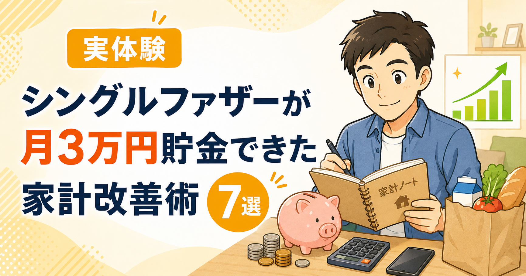 シングルファザーが月3万円貯金できた家計改善術7選